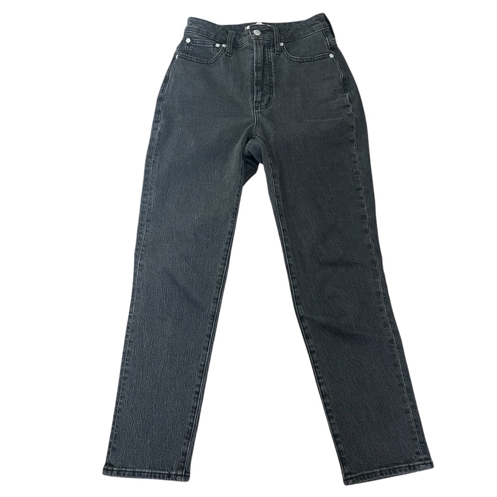 Madewell Curvy Perfect Vintage High Rise Charcoal Black Straight Leg Denim